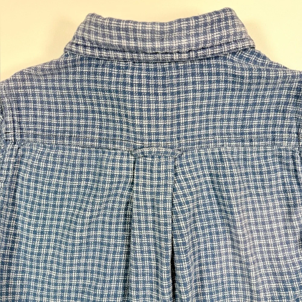 CARTERS Boys Button Up Shirt 18M‎ Blue Plaid Long Sleeve Classic Preppy Everyday